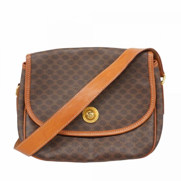 Celine Shoulder Bag Macadam Brown Women's - Picture 1 of 16
